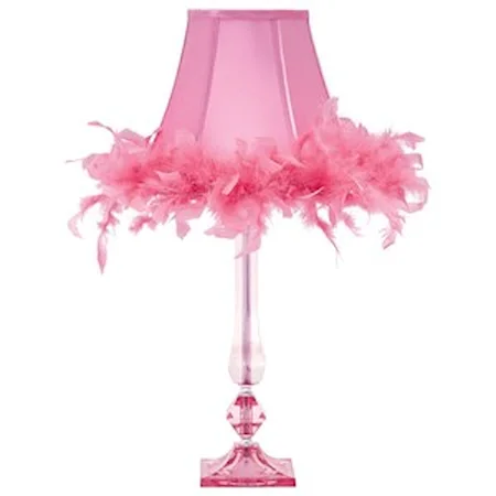 Auren Pink Acrylic Table Lamp